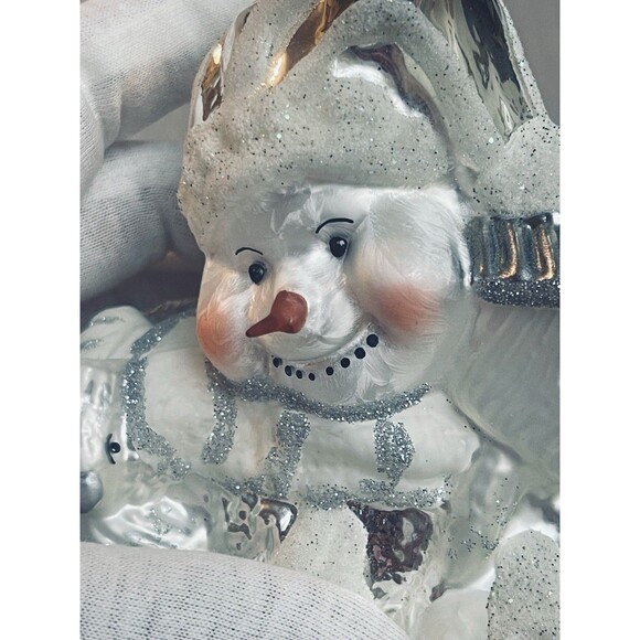 Krebs Lauscha Glas Santa Bird & Birdhouse Ornament Germany Boxed VTG - Picture 10 of 14